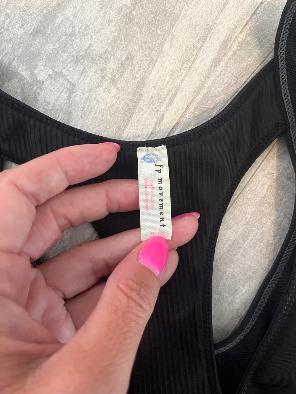 Free People Front-Zip Racerback Sports Bra - Black - Picture 3 of 4